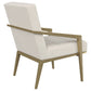 Kirra Upholstered Metal Arm Accent Chair Cream