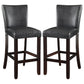Alberton Leatherette Upholstered Bar Chair Black (Set of 2)