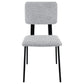 Calla Fabric Upholstered Dining Side Chair Grey (Set of 2)