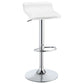 Bidwell Upholstered Adjustable Bar Stool White (Set of 2)