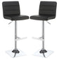 Bianca Upholstered Adjustable Bar Stool Black (Set of 2)