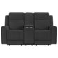 Brentwood 3-piece Upholstered Reclining Sofa Set Charcoal