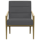 Kirra Upholstered Metal Arm Accent Chair Dark Grey