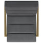 Kirra Upholstered Metal Arm Accent Chair Dark Grey