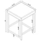 Afshan Upholstered Square Padded Vanity Stool Chrome