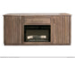 1 Drawer & 2 Door Fireplace TV Stand 70”