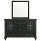 Sandy Beach 11-drawer Dresser with Mirror Black