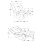 Lawrence Upholstered Padded Arm Glider Recliner Charcoal