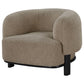 Lawler Upholstered Barrel Back Accent Chair Mushroom