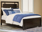 Covetown Full Panel Bed with Mirrored Dresser and Chest