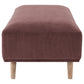 Elizabeth Corduroy Upholstered Ottoman Wine Red