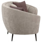 Ellorie Upholstered Channel Back Curved Sofa Beige