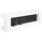 Vallerie 71-inch TV Stand with Visual Flame Box White
