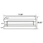 Vallerie 71-inch TV Stand with Visual Flame Box White