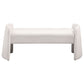 Peoria Velvet Upholstered Accent Bench Ivory