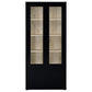 Hawthorne 4-shelf Glass Door Cabinet with Drawers Black