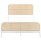 Lanewood Open Cane Webbing Metal Queen Bed White