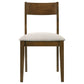 Almonte Dining Chair Upholstered Seat Dark Brown (Set of 2)