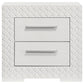 Ives 2-drawer Nightstand Bedside Table White High Gloss
