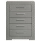 Ives 5-drawer Bedroom Chest of Drawers Grey High Gloss