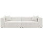 Everly Boucle Upholstered Extra Long Sofa Off White
