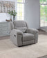 Gilson Chenille Upholstered Glider Recliner Chair Grey