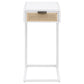 Amherst 1-drawer Radio Weave Cane Metal Side Table White