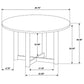 Crestmore 5-piece 46-inch Round Wood Dining Table Set Walnut