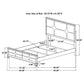 Olivia Queen Panel Bed LED Headboard Pearl White