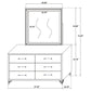 Lucia 6-drawer Dresser and Mirror Black