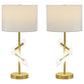 Kingsley 30-inch Drum Shade Table Lamp Gold (Set of 2)