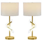 Kingsley 30-inch Drum Shade Table Lamp Gold (Set of 2)