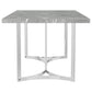 Sterling 72-inch Rectangular Dining Table Grey Faux Marble