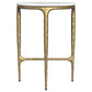 Baldwin Round Marble Top Side Table White and Gold