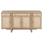 Kailani 4-door Cane Sideboard Buffet Cabinet Beige Oak