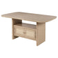 Kailani Cane Counter Height Storage Dining Table Beige Oak