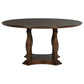Landon 7-piece 60-inch Round Dining Table Set Rich Brown