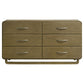 Amsbury 6-drawer Dresser Cabinet Nutmeg