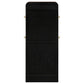 Arini Cane Weave Full Length Standing Floor Mirror Black
