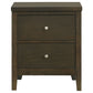 Wilkes 2-drawer Nightstand Bedside Table Dark Cocoa