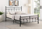Novak 48-inch Metal Full Open Frame Bed Matte Black