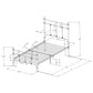 Novak 48-inch Metal Twin Open Frame Bed Matte Black