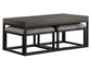 Yukon Rectangular Nesting Coffee Table with 2 Stools