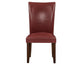 Hartford Vegan Leather Side Chair, Red