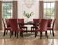 Hartford Vegan Leather Side Chair, Red