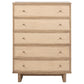 Kailani 5-drawer Bedroom Chest of Drawers Beige Oak