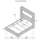 Tisdall Upholstered Queen Flame Visualizer Bed Grey