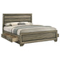 Kauffman Wood California King Storage Panel Bed Washed Taupe
