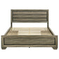Kauffman Wood California King Storage Panel Bed Washed Taupe