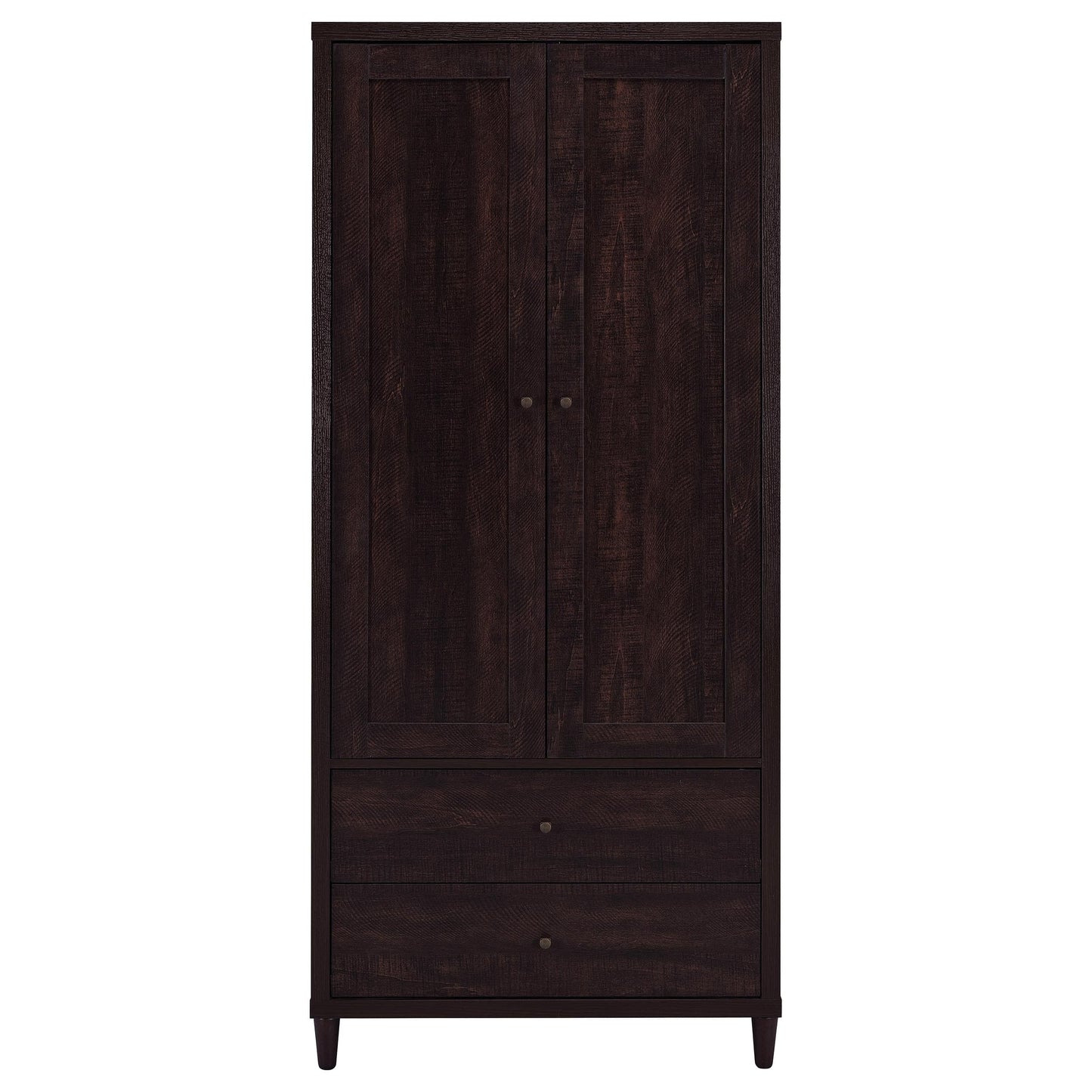Wadeline 2-door Tall Accent Storage Cabinet Rustic Tobacco